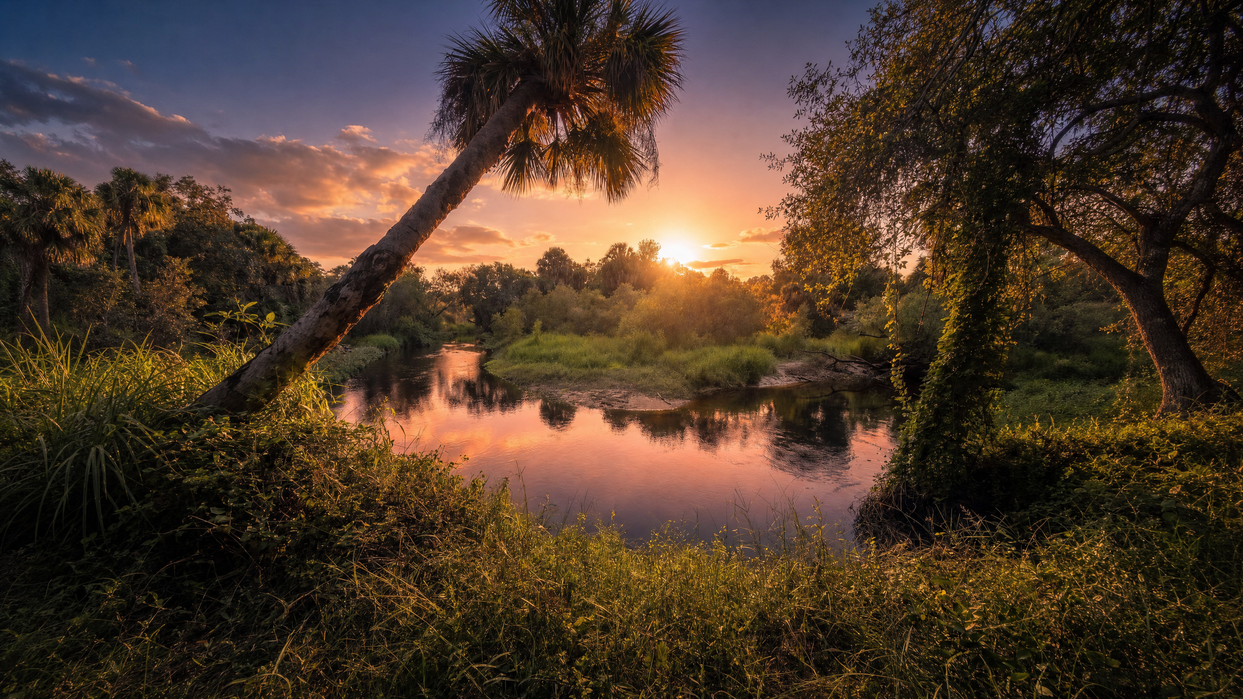 The Myakka River at sunset